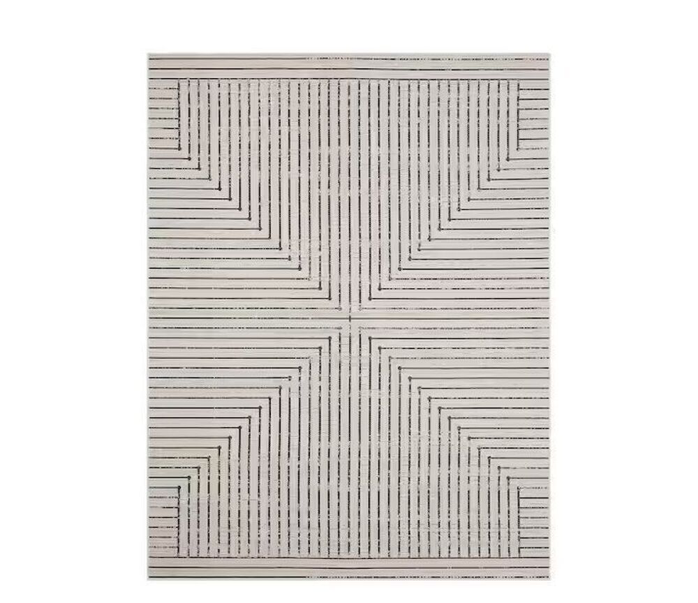 Hampton Bay Avondale Beige Doormat 2 ft. x 7 ft. Striped Indoor/Outdoor Area Rug - Image 1 - Lot 310JF