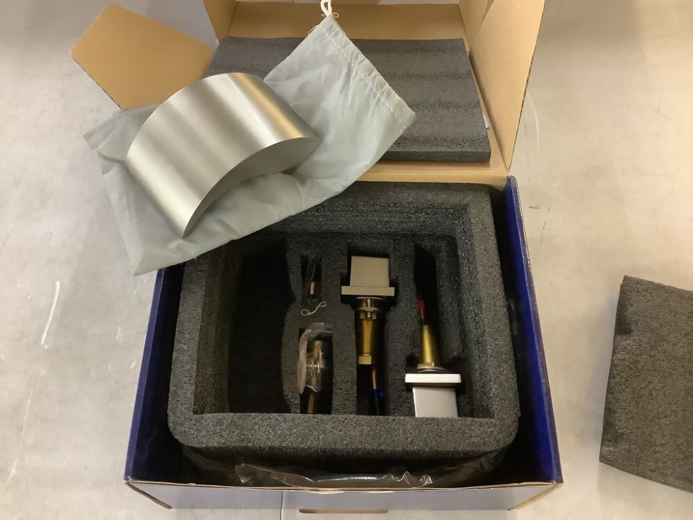 FLG 2-Handle Deck Mount Roman Tub Faucet 3 Hole Brass Waterfall Bath Tub Filler in Brushed Nickel - Image 2 - Lot 317JF