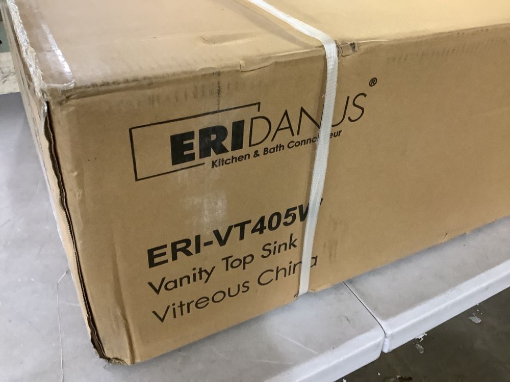 Eridanus Tucson 36 in. W x 18 in. D Vitreous China Single Sink Vanity Top in White with 3-Faucet Holes 8 in. Widespread - Image 3 - Lot 325JF