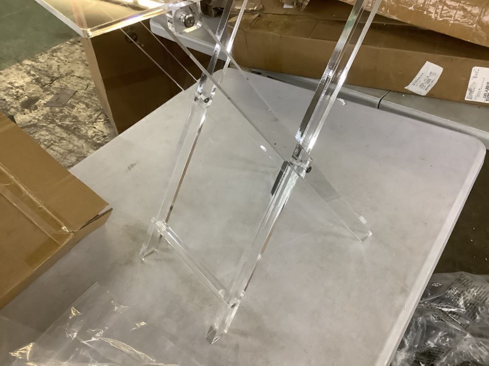 Folding Acryclic Tray Table - Small Interior Crack  - Image 2 - Lot 326