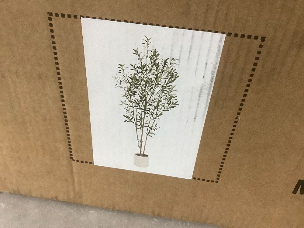 6' Faux Olive Tree with Tall Pot - Image 2 - Lot 329WG