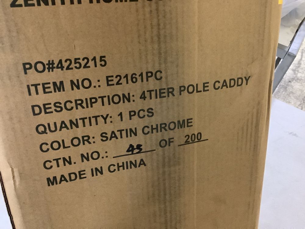 Zenna Home Tension Pole Shower Caddy in Chrome - Image 5 - Lot 330JF