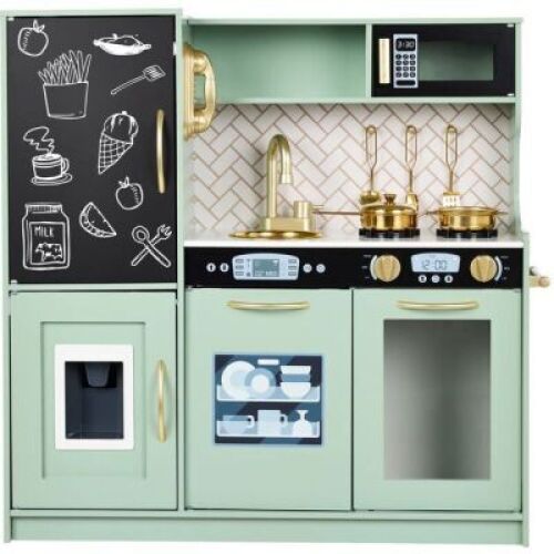 Pretend Play Kitchen Wooden Toy Set for Kids with 11 Accessories - Lot 331