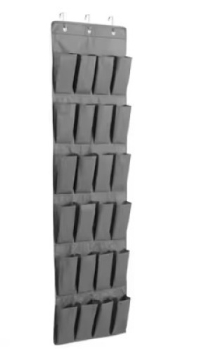 Lot of (6) Everbilt 62.60 in. H 12-Pair Gray Fabric Hanging Shoe Organizers - Lot 332JF