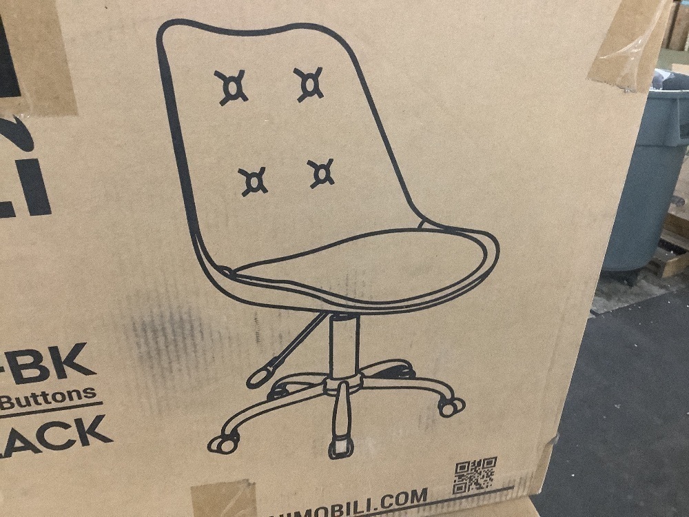 Techni Sport Black Armless Task Chair with Buttons - Image 4 - Lot 466JF