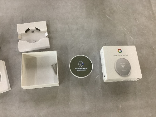 Google Nest Thermostat - Smart Programmable Wi-Fi Thermostat - Snow - Lot 470JF