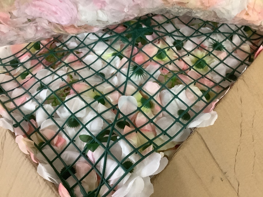 12-Piece Artificial Silk Rose Flower Wall Panel - Image 5 - Lot 570JF