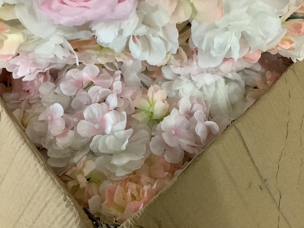 12-Piece Artificial Silk Rose Flower Wall Panel - Image 6 - Lot 570JF