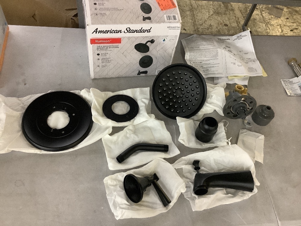 American Standard Rumson Single-Handle 1-Spray Tub and Shower Faucet with 1.8 GPM in Matte Black (Valve Included) - Image 2 - Lot 571JF