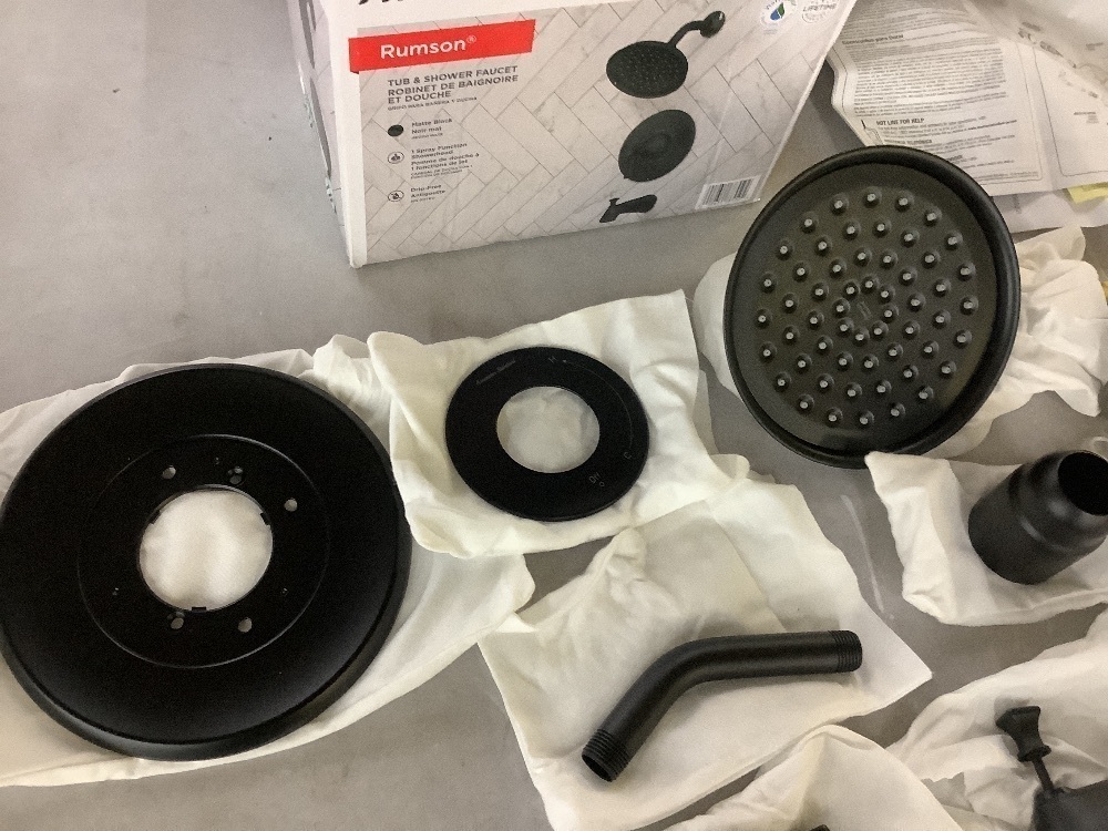 American Standard Rumson Single-Handle 1-Spray Tub and Shower Faucet with 1.8 GPM in Matte Black (Valve Included) - Image 4 - Lot 571JF