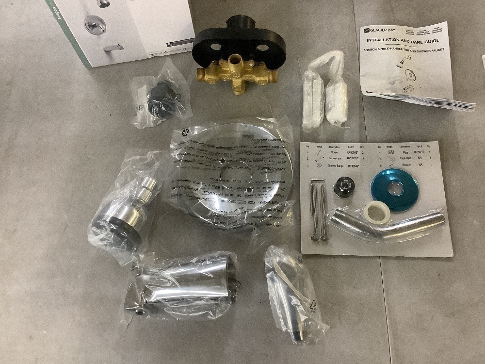 Glacier Bay Aragon Single-Handle 1-Spray Tub and Shower Faucet in Chrome (Valve Included) - Image 5 - Lot 572JF