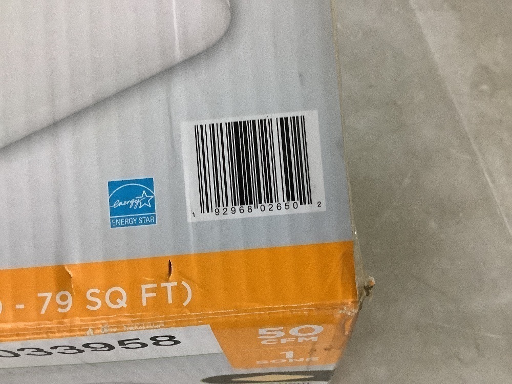 Commercial Electric 50 CFM Ceiling Mount Room Side Installation Bathroom Exhaust Fan with Adjustable Color Temperature LED and Night Light - Image 5 - Lot 677JF