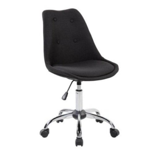 Techni Sport Black Armless Task Chair with Buttons - Lot 766JF