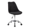 Techni Sport Black Armless Task Chair with Buttons - Thumbnail 1