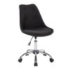 Techni Sport Black Armless Task Chair with Buttons - Thumbnail 1