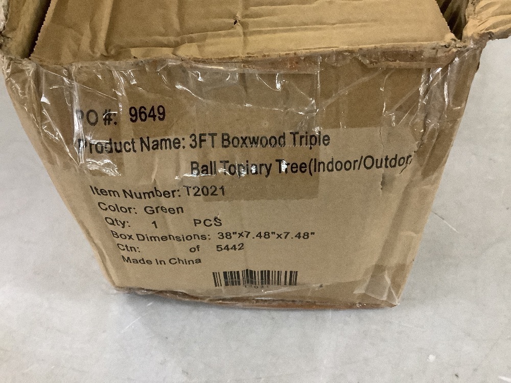 Nearly Natural 3 ft. Boxwood Triple Ball Topiary Artificial Tree (Indoor/Outdoor) - Image 5 - Lot 874JF