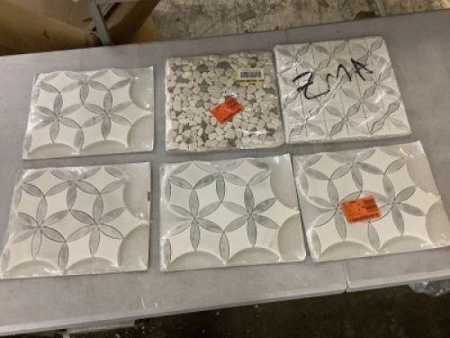 (6) Pieces of Mosaic Style Wall Tile - Lot 875JF