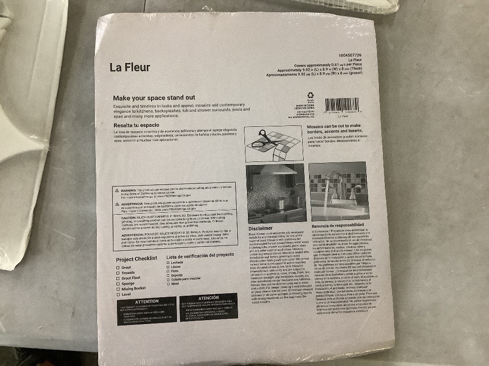 (6) Pieces of Mosaic Style Wall Tile - Image 4 - Lot 875JF