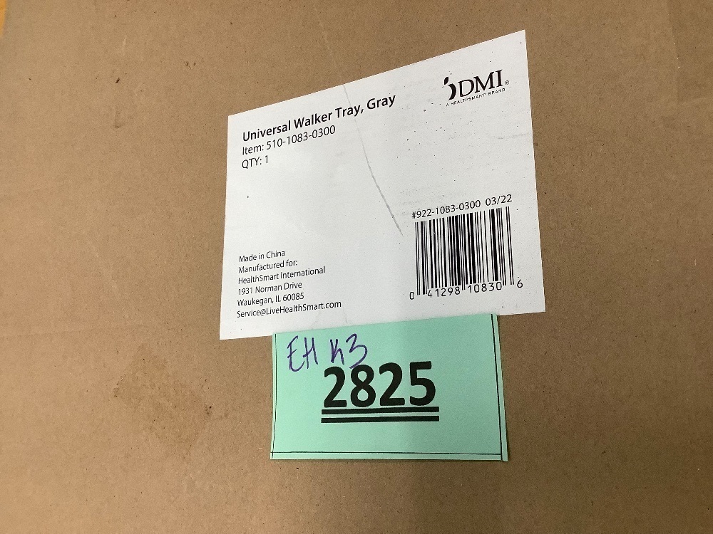 DMI Walker Tray With Cup Holders, Walker Tray For Folding Walkers, Gray - Image 4 - Lot 2825