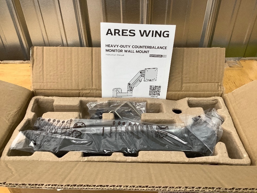 ARES WING Wall Mount Monitor Arm for 17-49 Inch Ultrawide Screens, Heavy Duty Single Monitor Mount Holds 44 lbs, Fully Adjustable Gas Spring Wall Mount, 75x75/100x100 VESA Mount, Black - Image 2 - Lot 3197