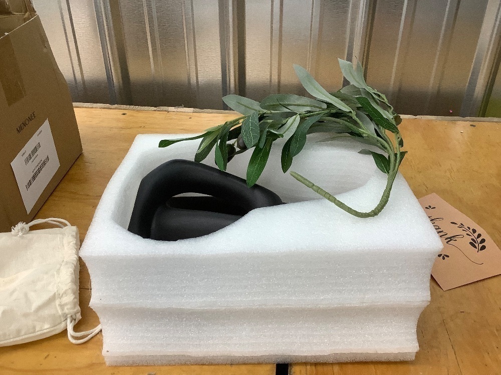 Decorative Vase with Fake Plant - Image 1 - Lot 3230