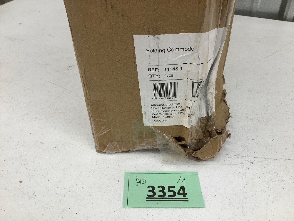 Drive Medical Folding Steel Bedside Commode Chair, Portable Toilet - Image 4 - Lot 3354