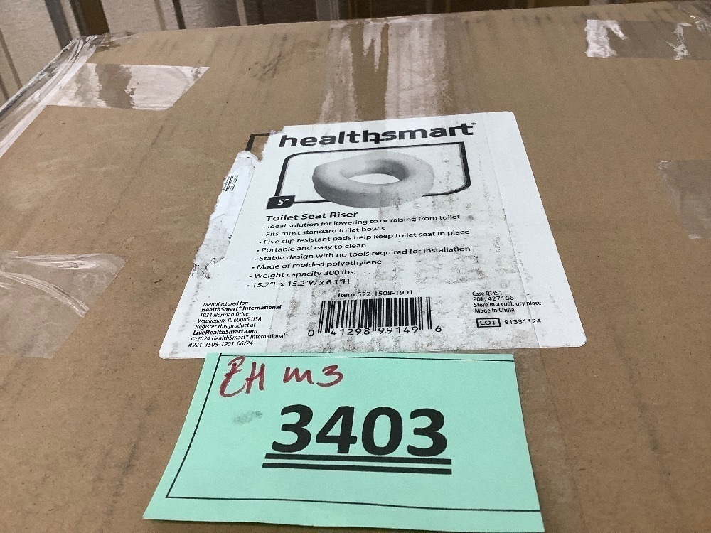 HealthSmart Enhanced Comfort 5" Raised (Round) Toilet Seat Riser - Image 4 - Lot 3403