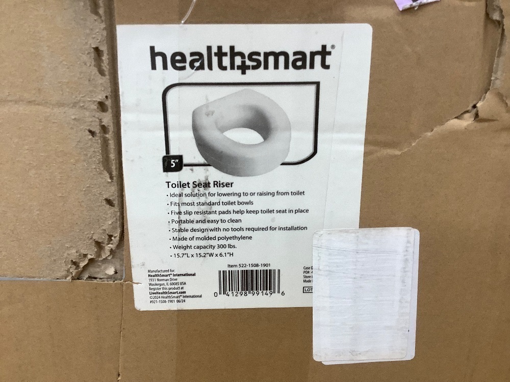 HealthSmart Raised Toilet Seat Riser - Image 3 - Lot 3522