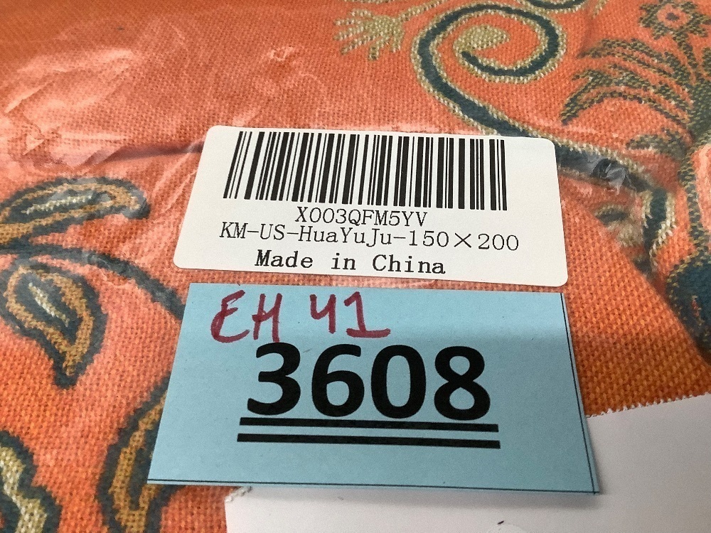 Boho Throw Blanket, 100% Cotton Ultra Soft Luxury Throw Rustic Quilt, 60"x80" Floral Printed Farmhouse Decor Bed Summer Blankets, All Season Rustic Reversible Bohemian Throw for Bed - Orange - Image 4 - Lot 3608