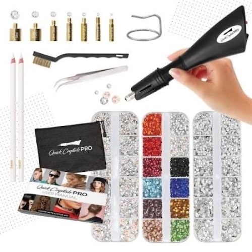 Quick Crystals Pro Hotfix Applicator Bedazzler Kit - Lot 3609