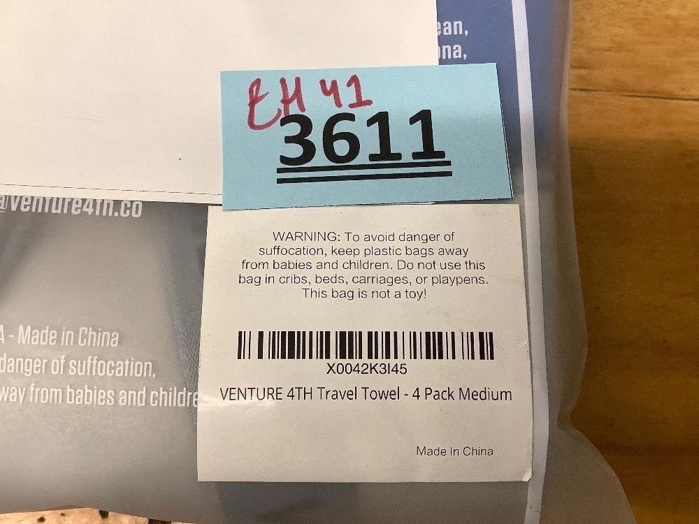 VENTURE 4TH - 4pcs Quick Dry Towels. Microfiber Travel Towels Ideal for Camping, Hiking, Backpacking, Gym. Lightweight & Fast Drying Travel Towels for Body. Compact & Easy to Pack - 4 Pack Medium - Image 4 - Lot 3611