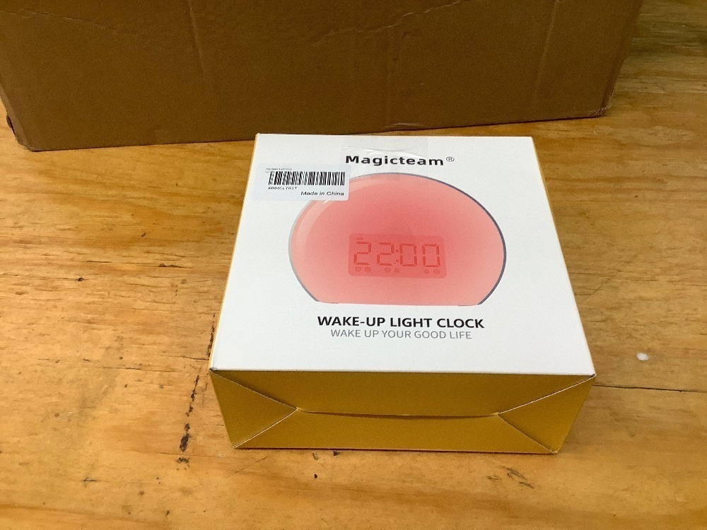 Magicteam Sunrise Alarm Clock Wake Up Clock Natural Sunset Simulation 21 Soothing Sounds Dual Alarm 6 Times Snooze 28 Ringtones Dimmable 12 Colors Night Light 10 Timer Options Adjustable Volume - Image 3 - Lot 3615