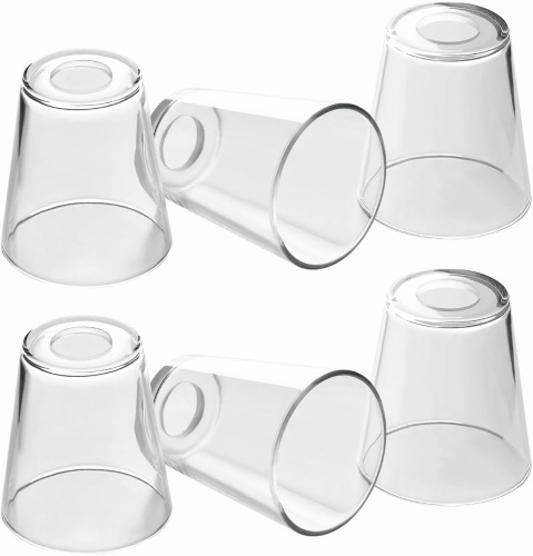 Fixture Replacement Shade, E26 Base with 1-5/8" Fitter, Cone Replacement Shade for Pendant Light, Wall Sconce, Vanity Light, Table Lamp, Ceiling Fan Light (6 Pack Clear Glass) - Lot 3631