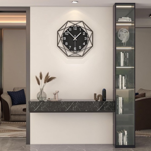 Large Wall Clocks for Living Room Decor 16 inch Silent Modern Wall Clocks Wall Clock Battery Operated Non Ticking Black Wood Decorative Clock Wall for Kitchen Bedroom Office Classroom - Lot 3635