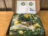 Spring Wreaths for Front Door 24 inch Spring Wreath with Vibrant Daisy and Bow,Green Summer Wreath for Outdoor All Season and Summer Wreaths for Front Door - Thumbnail 2