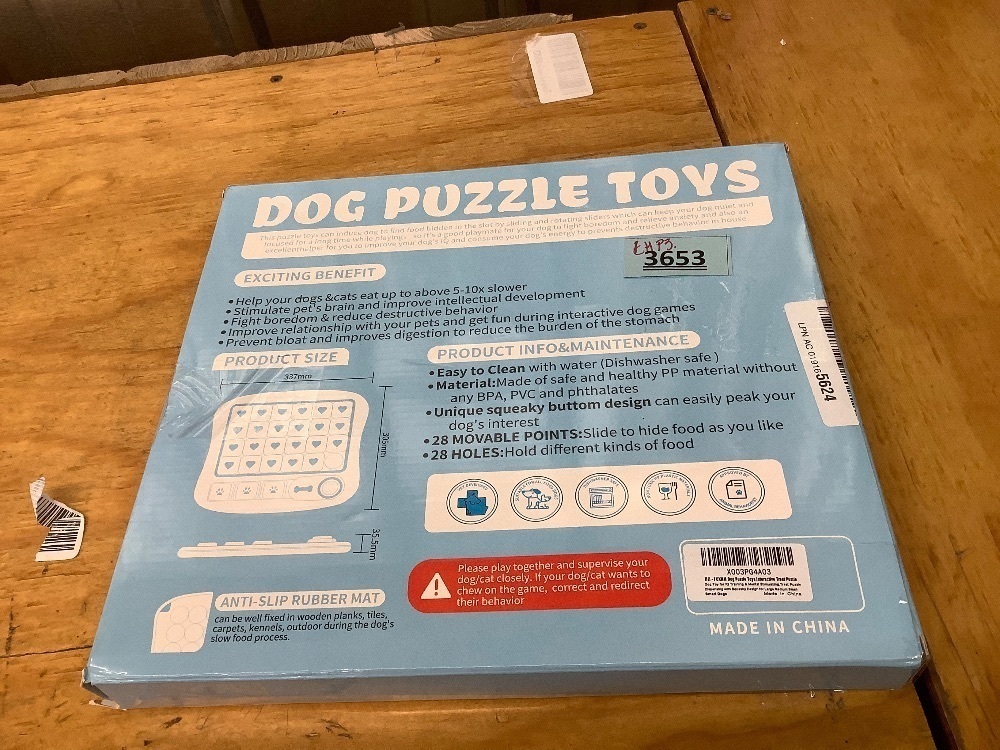 Dog Puzzle Toys,Interactive Treat Puzzle Dog Toy for IQ Training & Mental Stimulating,Treat Puzzle Dispensing with Squeaky Design for Large Medium Small Smart Dogs - Image 4 - Lot 3653