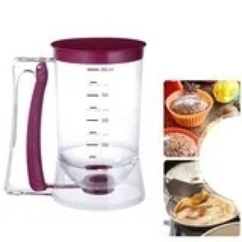 LEDMOMO Pancake Batter Dispenser Perfect Baking Tool for Cupcakes Waffles Muffin with Measuring Label - Lot 3698