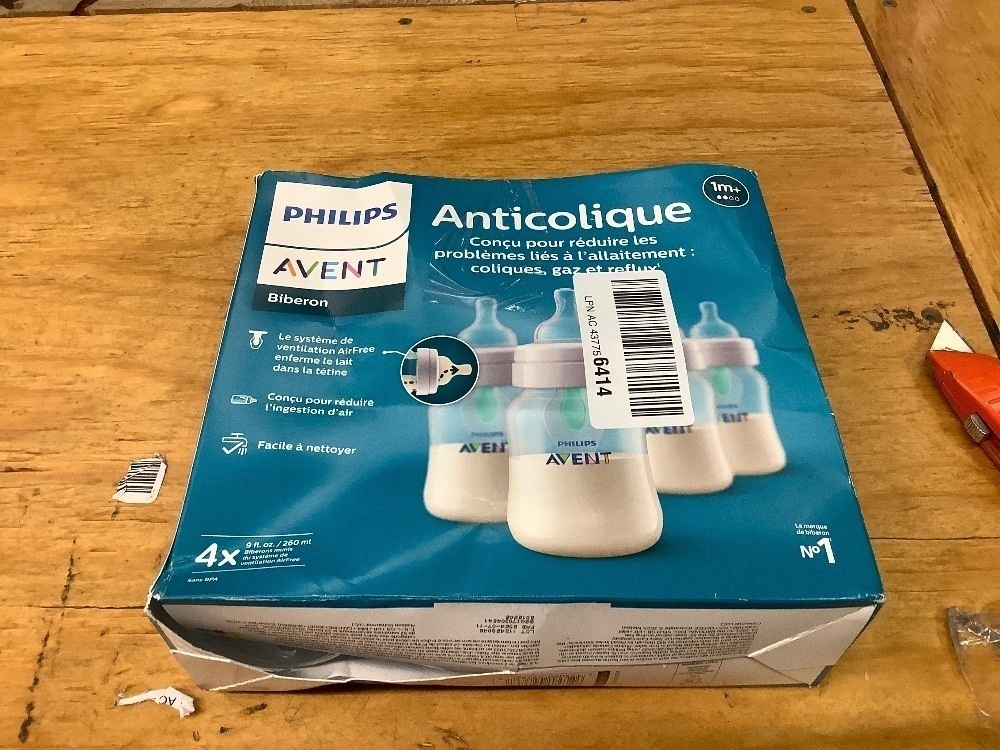 Philips Avent Anti-Colic Baby Bottle with AirFree Vent, 9oz, with Flow 2 Nipples, 1m+, 4pk, Clear, SCY703/04 - Image 4 - Lot 3901