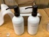 Kitchen Soap Dispenser Set, White Soap Dispenser with Black Stainless Steel Pump, Perfect for Modern Kitchen Decor. (White) - Thumbnail 2