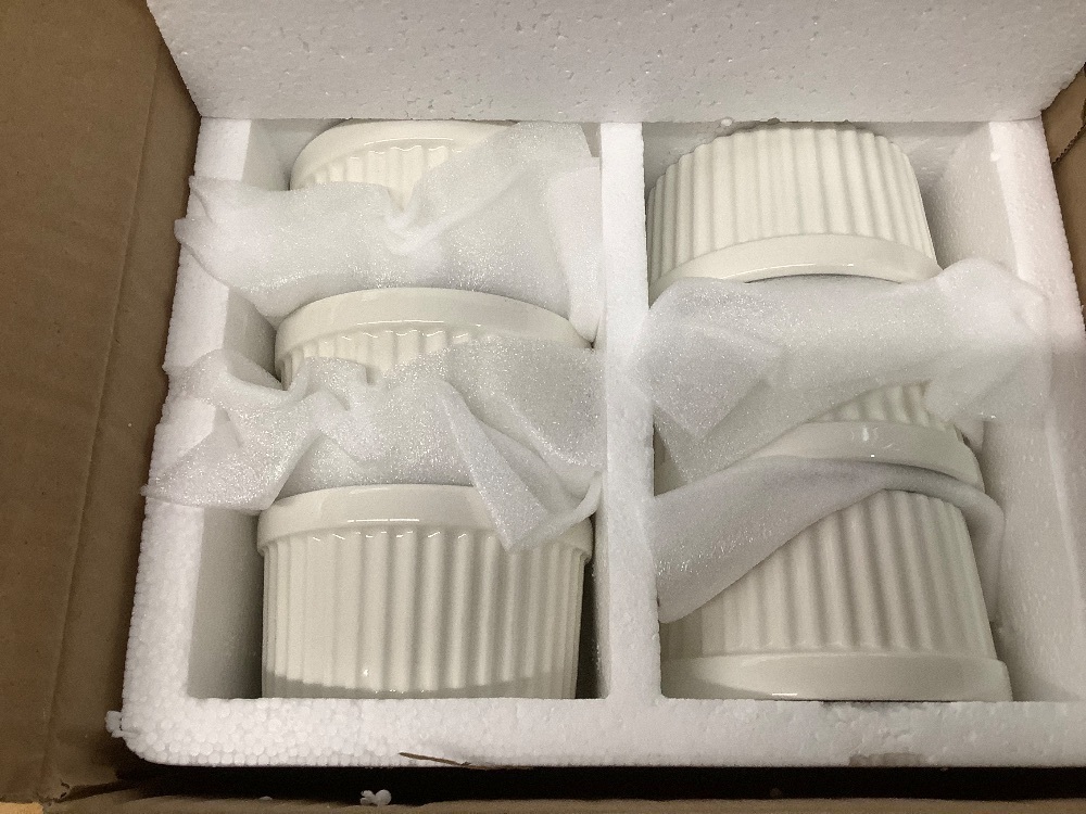 MALACASA Ramekins 6 oz Oven Safe, Porcelain Creme Brulee Ramekins Pudding Custard Cups Small Ceramic Souffle Dishes Ramakan Ramiken Ramicans Baking Bowls Set of 6, White, Series RAMEKIN-DISH - Image 2 - Lot 3919