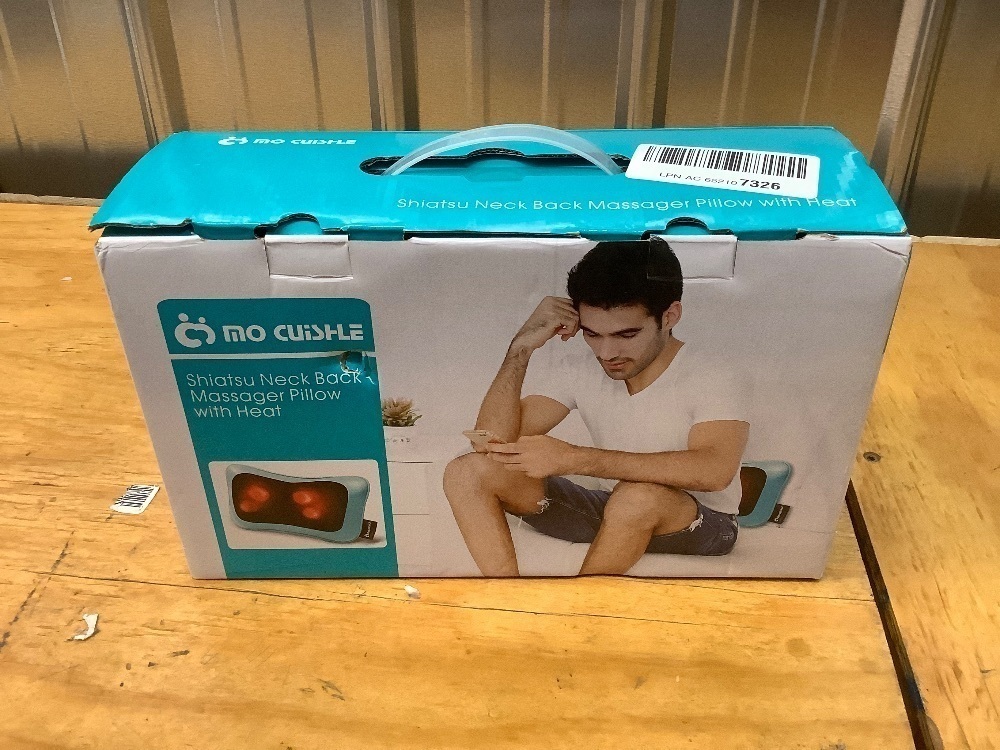 Mo Cuishle Electric Shiatsu Back Massager with Heat - Powerful 3D Kneading for Neck, Shoulder, Lower Back Pain Relief - Ergonomic Design for Home, Office, & Car - Gifts for Women, Men, Mom & Dad - Image 3 - Lot 3924