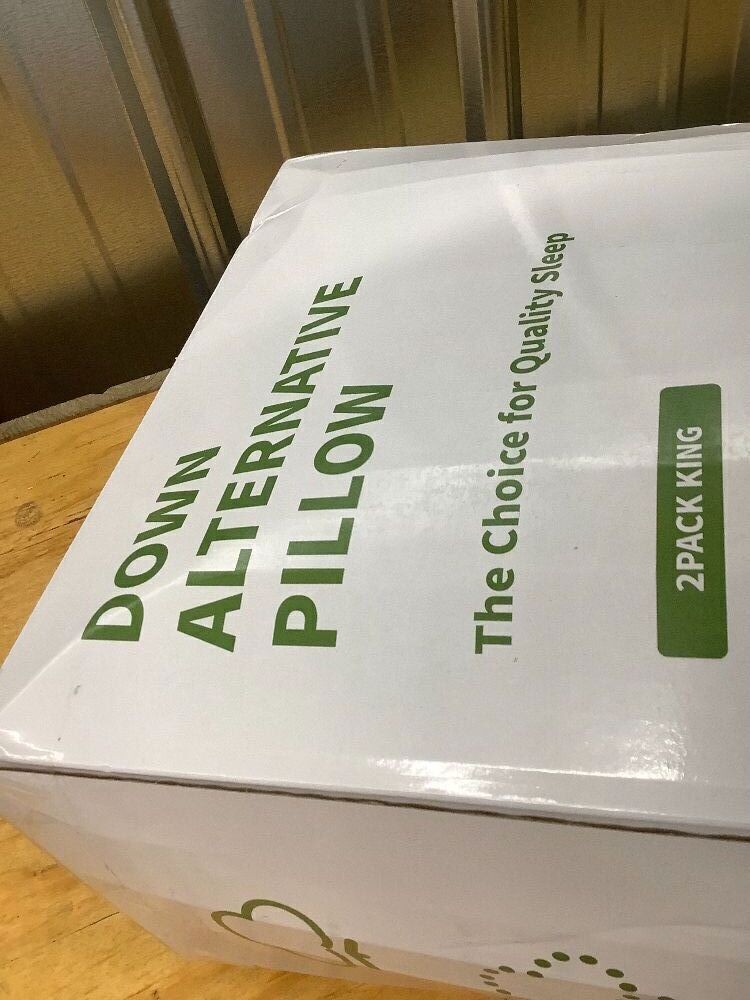 Hypoallergenic Cotton Cover with Soft Down Alternative Pillows, King Size Set of 2 - Image 2 - Lot 3928