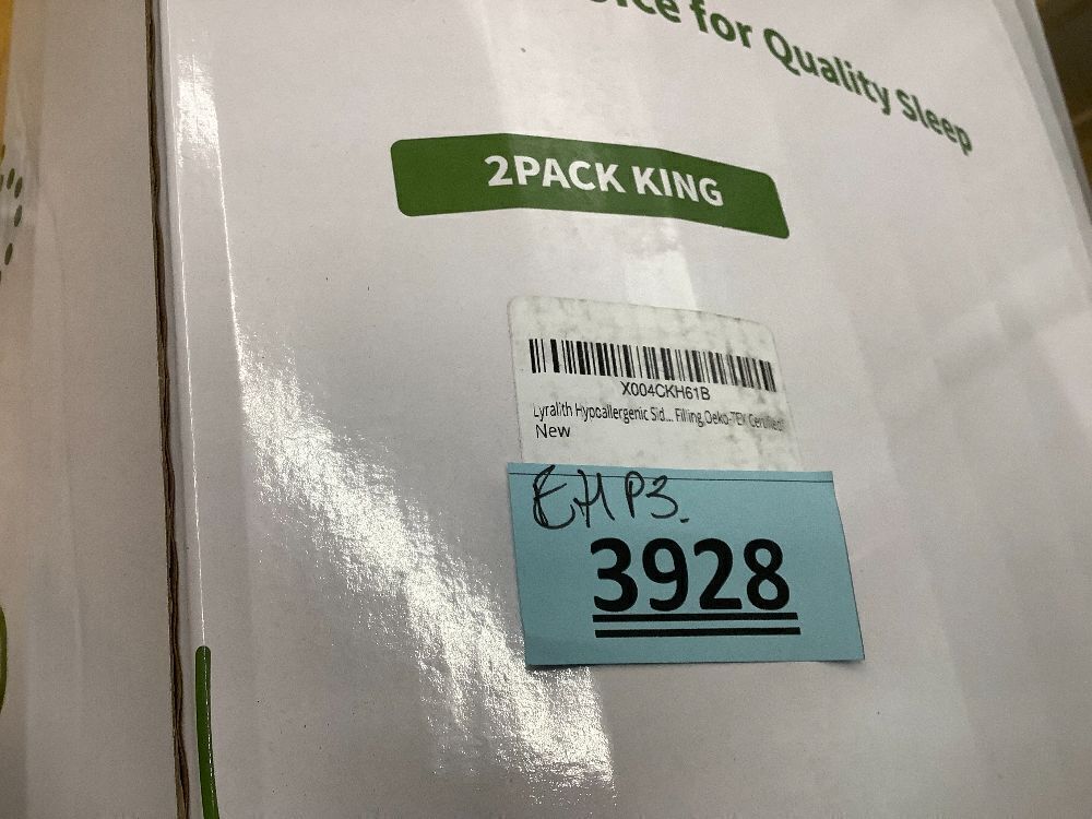 Hypoallergenic Cotton Cover with Soft Down Alternative Pillows, King Size Set of 2 - Image 5 - Lot 3928