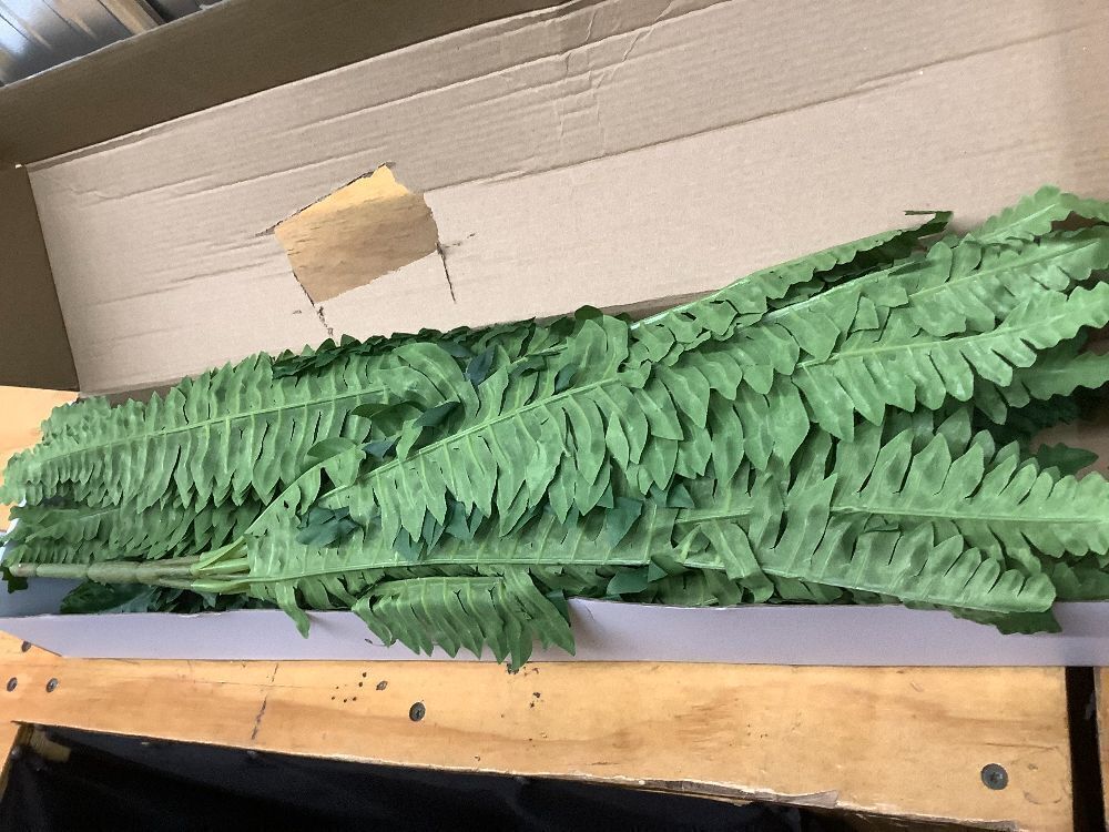 35" Ferns Artificial Bush Plants Large, 2 Artificial Boston Ferns with 39 Fronds for Outdoors Home Decor - Image 3 - Lot 3933