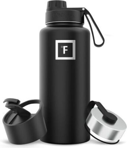 IRON °FLASK Camping & Hiking Hydration Flask with 3 Lids - Lot 3936