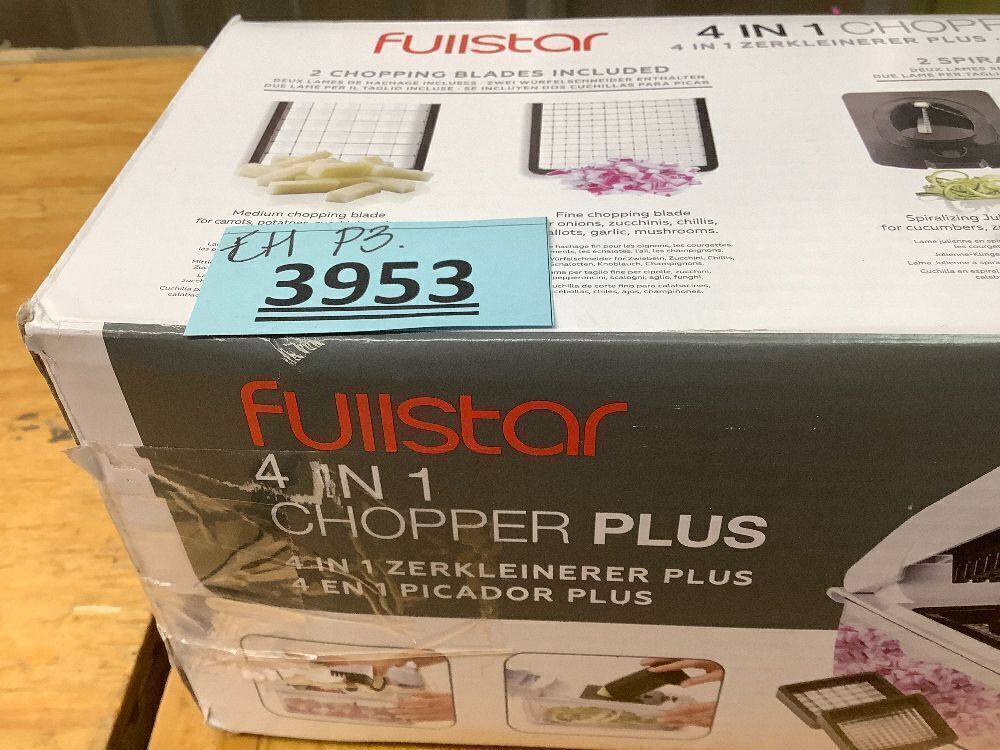 Fullstar Vegetable Chopper and Spiralizer - Food Chopper with Container, Fruit Slicer, Kitchen Gadgets & Accessories, Home Essentials (4 in 1, White) - Image 2 - Lot 3953