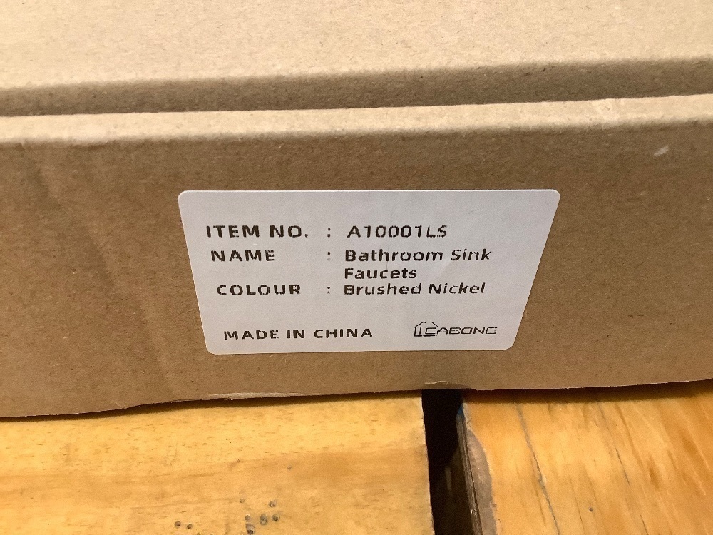 4 Inch 2 Handle Centerset Matte Black Lead-Free Modern Bathroom Faucet, 360 Swivel Spout 2-3 Hole RV Bathroom Vanity Sink Faucet with Pop Up Drain and 2 Water Supply Lines-Brushed Nickel - Image 5 - Lot 3956