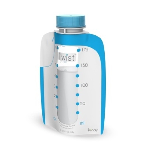 Twist Pouch Direct-Pump Direct-Feed Twist Cap Breast Milk Storage Bags for Pumping, Freezing, Heating and Feeding, Pre-Sterilized, 6 Ounce, pack of 80 - Lot 3964