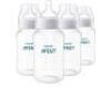 Philips Avent Anti-Colic Baby Bottles, 11oz, with Flow 3 Nipples, 3m+, 4pk, Clear, SCY106/04 - Thumbnail 1