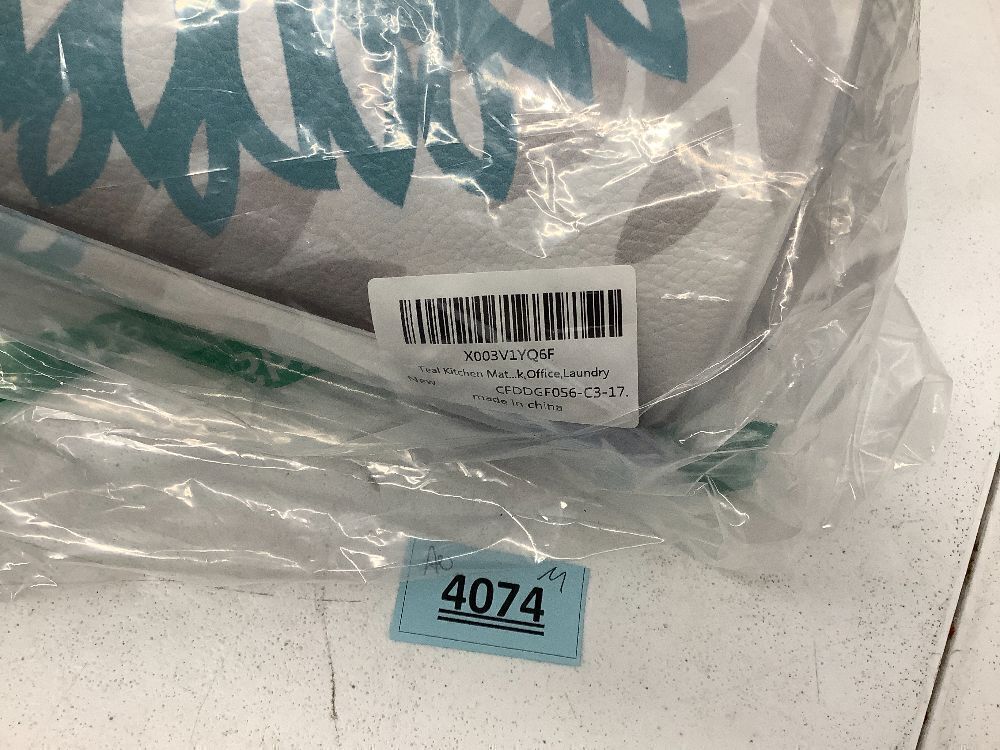 Teal Kitchen Mats, Cushioned Anti Fatigue Kitchen Rugs Non Slip - Image 3 - Lot 4074